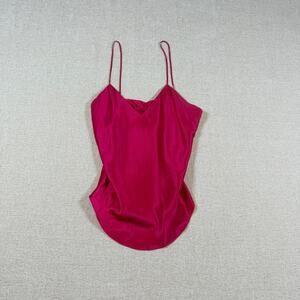 VICTORIA'S SECRET 1970'S HOT PINK PURE SILK CAMI TOP RARE